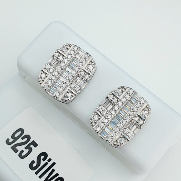 "925 Sterling Silver Cubic Zirconia Earrings, UU1P6A6075 - Picture 1 of 9
